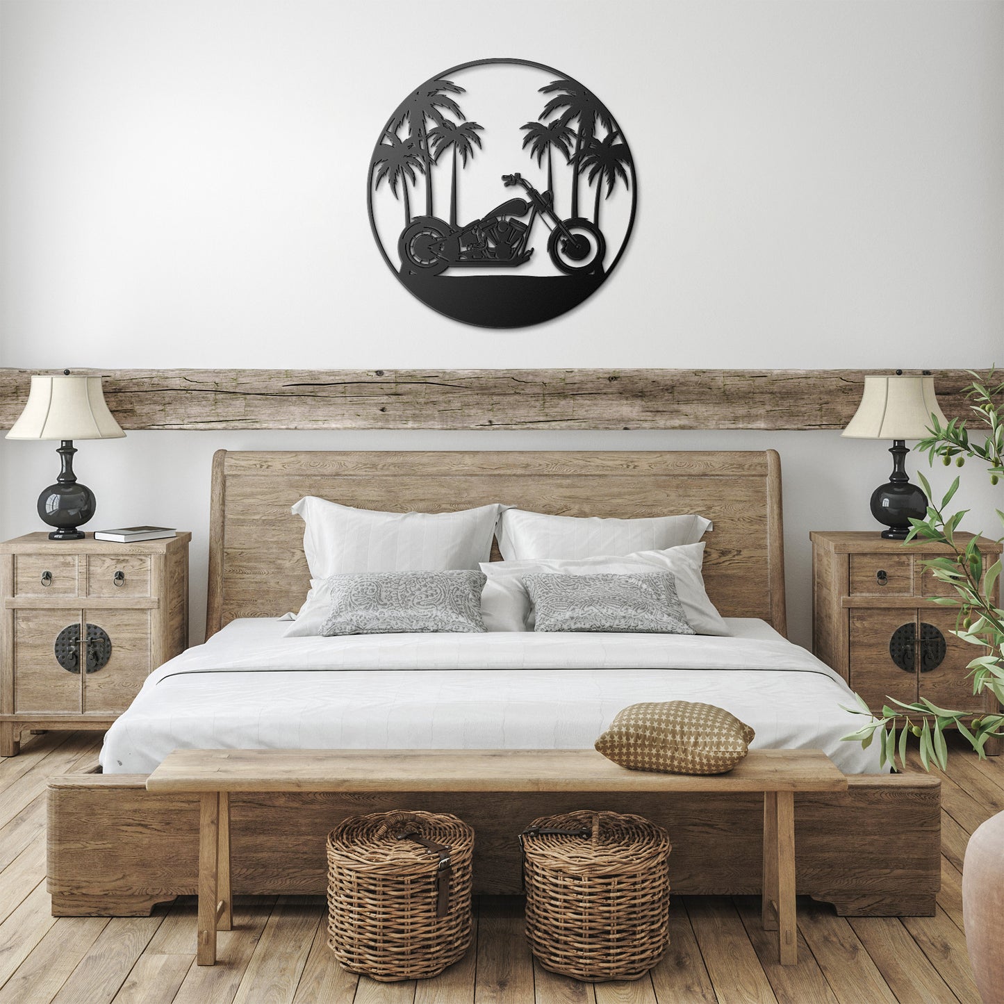 Paradise Chopper Die Cut Metal Sign