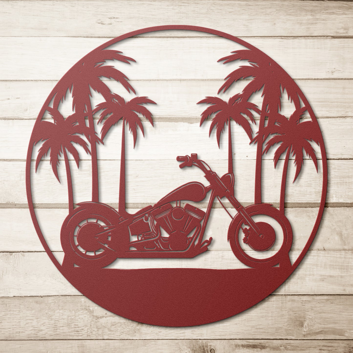 Paradise Chopper Die Cut Metal Sign