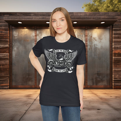 Live To Ride Bike Short Sleeve Tee