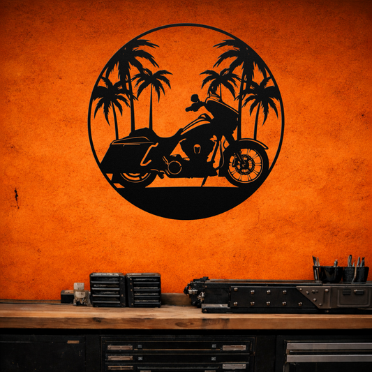 Paradise Bagger Die Cut Metal Sign