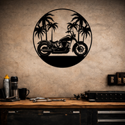 Paradise Bobber Die Cut Metal Sign