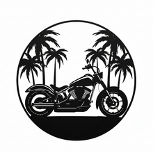 Paradise Bobber Die Cut Metal Sign