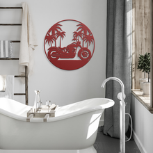 Paradise Bobber Die Cut Metal Sign