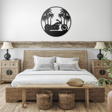 Paradise Chopper Die Cut Metal Sign